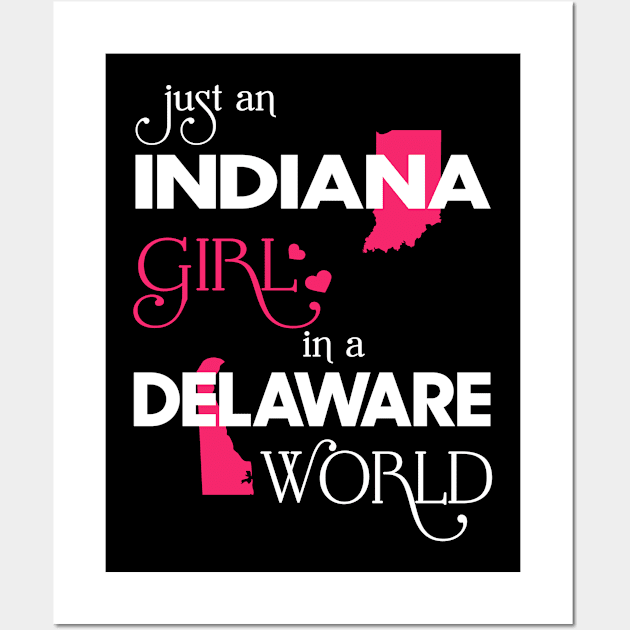 Just Indiana Girl In Delaware World Wall Art by FaustoSiciliancl